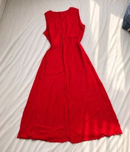 Libas Vibrant Red Sleeveless Maxi Dress