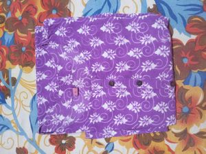 Purple Printed Cotton Kurta