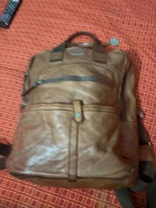 Stylish Brown Leather Backpack