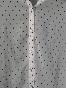 Today's offer--Sheer White Polka Dot top