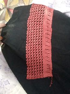 Black Gown With Red Combination