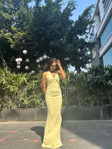 Elegant Lime Green Maxi Dress