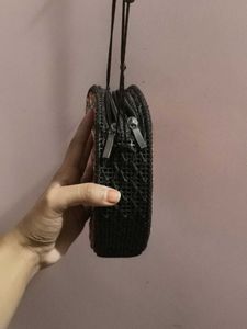Round Smiley Face Crossbody Bag