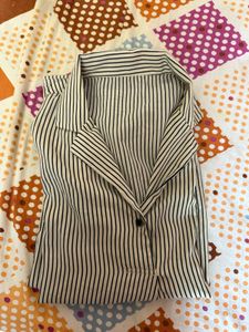 stripped formal top