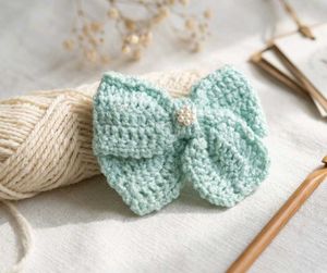 Handmade Crochet Bow 🎀 Hair Clip