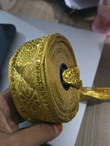 Golden Sequin Lace Trim