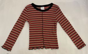 Zara Striped Ribbed Top