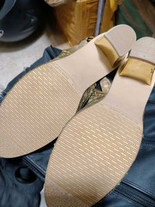 Elegant Embellished Gold Heels