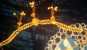 Elegant Pearl &amp; Gold Indian Waist Belt