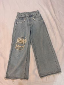 Savana ripped flared jeans