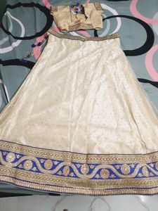 Elegant Cream Lehenga Choli Set