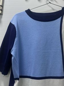 Colorblock Short Sleeve Sweater