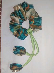 Floral Organza Scrunchy Set (Pack of 3)