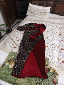 Stunning Sequin & Velvet Gown