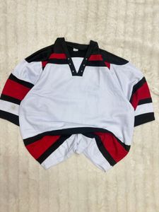 Men's Hockey Jersey White Red Black