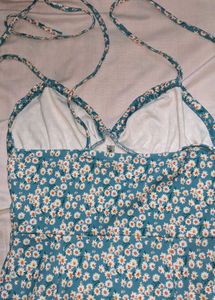 Mini A Line Blue Preety Summer Dress 🤍