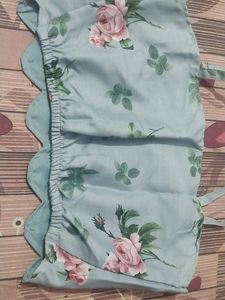L Size Crop Top With Plazoo And Long Coat Plazo