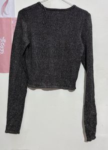 Sparkly Knit Top - Stradivarius