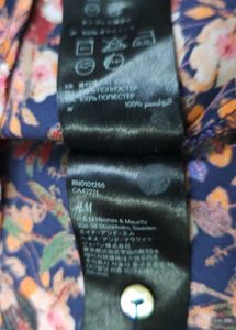 H&amp;M Floral Print Short-Sleeve Blouse, Size 40