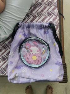 Cute Bunny Drawstring Bag with a free clutcher