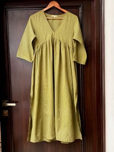 Mustard Green Dress