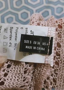 Pink Knit Cropped Cardigan