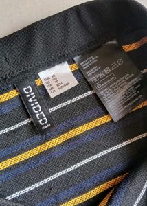 H &amp; M Black And Yellow Stripe Skirt
