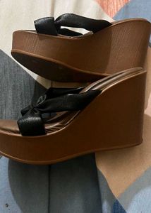 Velvet Wedge Sandals