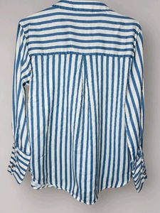 Blue &amp; White Striped Button-Up Shirt