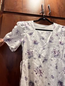 Floral Eyelet Mini Dress