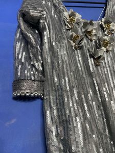 3D floral fur suit with beautiful dupatta