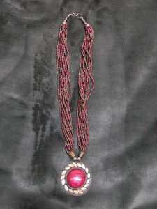 Boho Beaded Pendant Necklace