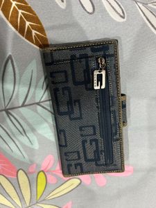 Vintage Y2k Guess Monogram Denim Wallet