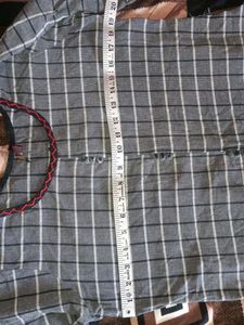 Checked Kurta with Red Trim