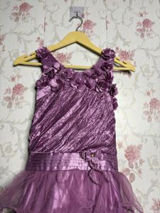 Beautiful Purple Flower Girl Dress