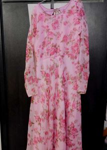 Floral Pink Ethnic Gown