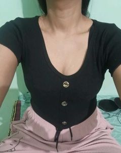 Cute Black Top woolen