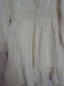 Off-white All-over Lace Vintage Summer Dres