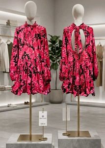 Floral Print Long Sleeve Mini Dress
