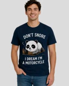 Funny Panda Motorcycle T-Shirt