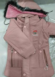 Pink Fur Hooded Jacket for Girls