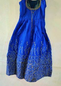 Royal Blue Embroidered Kurta Set