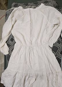 Embroidered White Dress