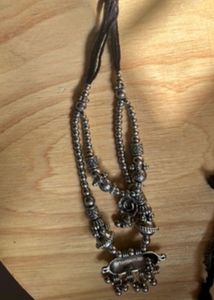 Choker oxidised silver jewellery thambi collection