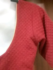 Red Cropped Blouse