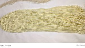 Cream Pearl Necklace Strand 5 bunch 5mm