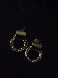 Chic Silver Tone Hoop Earrings