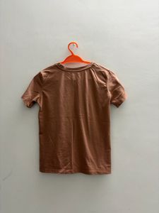 Brown Crop T-Shirt