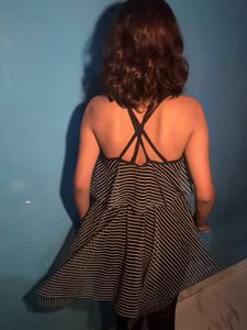 Chic Striped Mini Dress