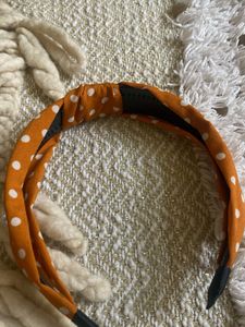 Orange Polka Dot Headband